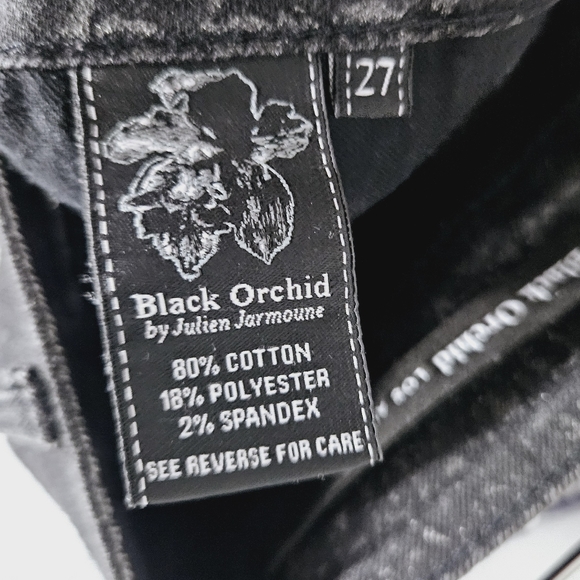 BLACH ORCHID | Black Widow suble snake python print skinny stretch jeans - Picture 8 of 10